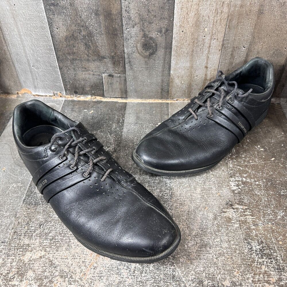Adidas Tour 360 LTD Golf Shoes Men’s Size 11 Black Red‎ Leather Soft Spikes